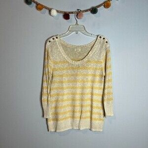 🔆 Aerie light loose knit striped sweater